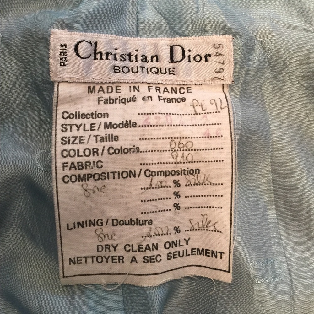 Christian Dior Paris Boutique Trousers